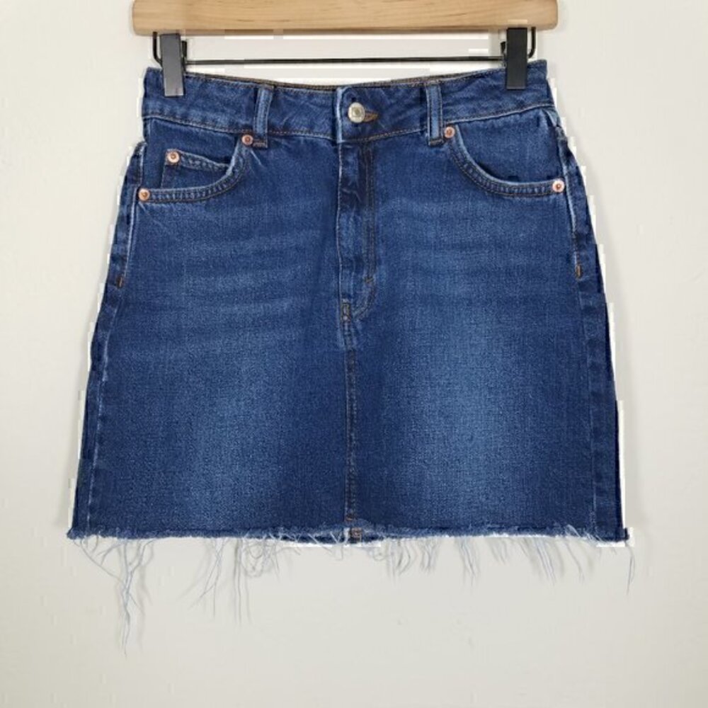 Topshop Moto Mini Denim Skirt Size 4